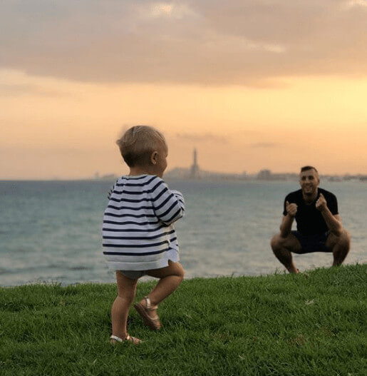 Adorable Daughter And Father